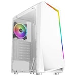 Boitier Moyen Tour ATX Xigmatek Vortex RGB avec panneau vitré (Blanc)