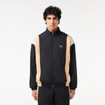 Lacoste Veste de survêtement Sportsuit déperlante Taille 58 - XL Noir/beige/blanc