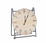 Gift Decor Horloge de Table Noire métal Bois MDF 19 x 21 x 9 cm (6 unités)