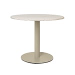 Ferm Living - Mineral Dining Table - Bianco Curia/Cashmere - Matbord - Beige,Vit - Metall/Sten