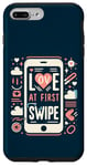 Coque pour iPhone 7 Plus/8 Plus Love At First Swipe Rencontres en ligne Love Matching Valentines