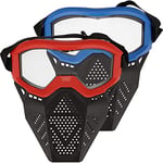 Toyer 2 Pack Face Mask Tactical Mask Compatible with Nerf Rival, Apollo, Zeus, Khaos, Atlas, Artemis Blasters Rival Mask (Red&Blue)