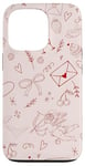 Coque pour iPhone 13 Pro Esthétique Mignon Preppy Collage Coquette Rose