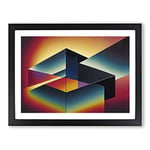 The Engaging Modern Abstract Art H1022 Framed Print for Living Room Bedroom Home Office Décor, Wall Art Picture Ready to Hang, Black A4 Frame (34 x 25 cm)