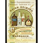 Wee Blue Coo Advertising Drink Helbing Liquor Hamburg Germany Art Print Poster Wall Decor 12X16 Inch