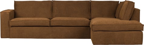 Freddie, Hjørnesofa højrevendt, mørkebeige, H90x197x283 cm