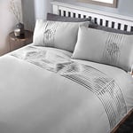 Rapport Boston Duvet Cover Bed Set, Grey, SuperKing