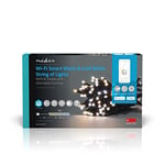 Nedis SmartLife - LED Décorative - Corde - Blanc Chaud à Frais - 50 LED's - Intérieur et Extérieur - 7 Motifs de Mouvement - 5 m - Android/IOS