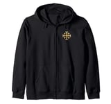 JERUSALEM CROSS FIVE-FOLD CROSS KNIGHT'S TEMPLAR Zip Hoodie