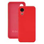 Case for Samsung Galaxy A03 Core Silicone Semi-Rigid Soft-touch Finish red