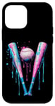 iPhone 12 mini Sprinkles Drip Baseball Bat Art for Baseball Fans Design Case