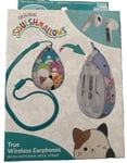 Squishmallows True Wireless Earphones With Charging Case Mic & Neck Strap