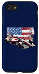 iPhone SE (2020) / 7 / 8 Vintage Auto Racing Car American Flag 4th of July, Auto Race Case