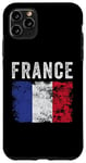 Coque pour iPhone 11 Pro Max Drapeau de la France vieilli – Hommes, femmes, enfants – Drapeau français