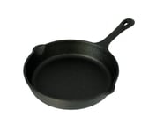 BRAND NEW PRE-SEASONED 16.5 cm  CAST IRON FRYING PAN SKILLET SIZZLER COCKING 75