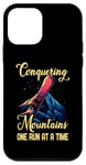 Coque pour iPhone 12 mini CONQUERING MOUNTAINS ONE RUN AT A TIME