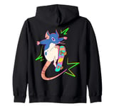 Mouse Skateboard Mouse Skateboarding Retro Skating Mouse Zip Hoodie