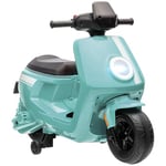 AIYAPLAY Scooter électrique Enfants Moto Porteur pour Enfants 6 V, 2 Moteurs Puissant, Vitesse Max. 3 km/h, Phare et Musique, Marche Avant/arrière, Roues d'entraînement, 18 à 36 Mois, Vert