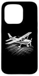 Coque pour iPhone 15 Pro Avion à hélice 3D Wireframe - Amoureux d'avion vintage