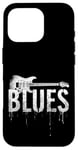 Coque pour iPhone 16 Pro Musique Blues pour guitare électrique vieilli