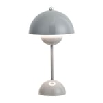 Nordisk dansk blomknopp bordslampa, bröllopsrum, sovrum, skrivbordsdekoration, lampa, sänglampa (uppladdningsbar) FAN2610 Grey