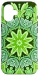 iPhone 16 Ailanthus Leaves Pattern Design Cut Out Lime And Tea Case