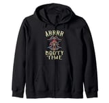 Pirate Pun - Arrrr Booty Time Pirate Treasure Seeker Zip Hoodie