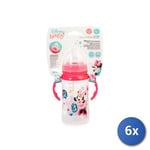 6x Biberons 270 ML Poignées Avec Tétine Silicone,Lulabi,Minnie