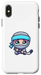 Coque pour iPhone X/XS Joueur ninja de hockey sur glace