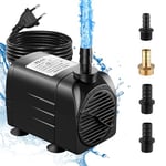 Lnicez Pompe a Eau 45W 3200L/H Pompe Aquarium Ultra Silencieux Pompe Bassin Pompe Submersible Avec 1.8m Câble,4 Buses Pompe à Eau Pompe Eau Pour Fontaines,Jardins,Baignoires, étangs