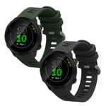 Silicone Watch Strap Set for Garmin Forerunner 55 