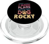 Nom de chien Rocky - Cadeau personnalisé « Busy With My Dog Rocky » PopSockets PopGrip pour MagSafe