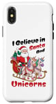 iPhone X/XS I Believe in Santa and Unicorns Christmas Tee Case