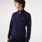 Lacoste regular fit brushed fleece Mens sweatshirt with zipper - Navy material_cotton - Size 2XL