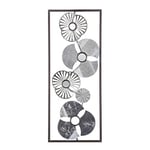 Atmosphera - Déco murale "Fleur" - métal - argent 25x61 cm