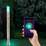 Lampadaire avec détecteur de mouvement lampadaire extérieur douilles de lumière en acier inoxydable, contrôle par application cct dimmable, Smart rgb