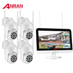 Wireless CCTV System Outdoor Wifi Audio Security Camera PTZ 10CH Monitor 3MP