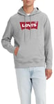 Levi's Men's Standard Graphic Sweatshirt Hoodie, Logo Two Color Heather Gray, M