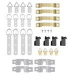 4X(68 Pcs Picture Frame Hanging Hooks for Wall Mount, Photo Hangers Kit, D 1207