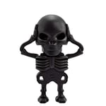 Gshy USB 1.1 2.0 32GB 16GB Pendrive Swivel Data Transfer High Speed External Storage Memory Stick U Disk Flash Drive Skull Black (16GB)