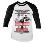 Hybris Rocky - World Heavyweight Poster Baseball Long Sleeve Tee (White-Black,L)