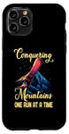 Coque pour iPhone 11 Pro CONQUERING MOUNTAINS ONE RUN AT A TIME