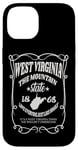 Coque pour iPhone 14 Virginie occidentale The Mountain State 1868 État de Virginie-Occidentale