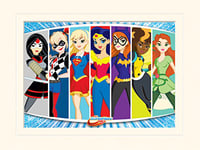 Pyramid International DC Super Hero Girls (Character Burst) -Mounted Print Memorabilia 30 x 40cm, Paper, Multicoloured, 30 x 40 x 1.3 cm