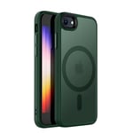 tigratigro Coque pour iPhone SE 2022/SE2020, Compatible avec MagSafe, Coque Anti-Chute,Etui Translucide Mat Arrière Housse Fine Antichoc (Vert Alpin)