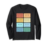 Colorful 90s Cassette Tapes 90s Music Long Sleeve T-Shirt