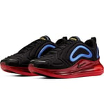 NIKE AIR MAX 720 UNISEX TRAINERS, UK9.5, BLACK/UNIVERSITY GOLD/RED, AO2924 014