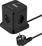 Multiprise Cube, Multiprise Electrique Avec 4 Prises Et 3 Usb (5V/3.1A), 7 En 1 Carte De Tour Multiprise De Courant Avec Interrupteur Et Voyant Lumineux, Câble 1.8 M, 2500W