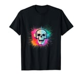 Skull with headphones and Colorexplosion T-Shirt