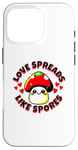 iPhone 16 Pro Love Spreads Like Spores Cute Funny Kawaii Mushroom Case